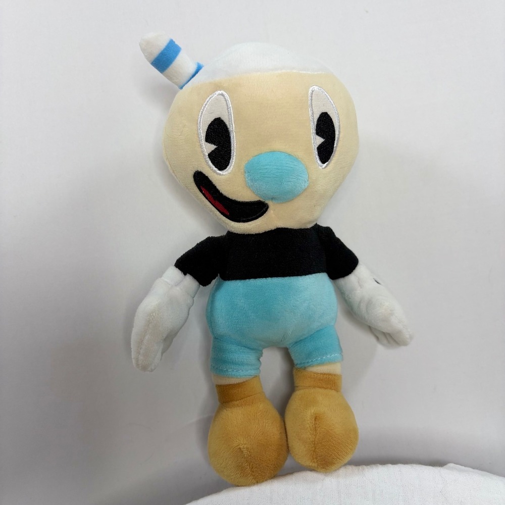 Cuphead Mugman Plush Blue Stuffed Animal 9.5 Inch Studio MDHR Game Collectible
